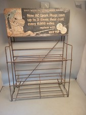 Vintage AC Spark Plugs Metal Display Rack Buying As Is 21