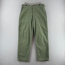 Vintage OG-107 Pants Mens Fits 32x29 Sateen Green Baker Vietnam 60s Army Fatigue picture