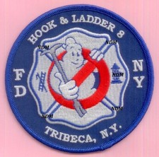 New York City Fire Dept Ladder 8 Patch Tribeca Ghostbusters Round picture