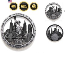 Color May Vary. New York Souvenir Metal Fridge NY Opener Magnet - Metal Magne... picture