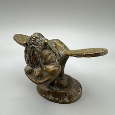 Vintage Heavy Cast Brass Anthropomorphic Cartoon Bee Doorstop Paperweight 4lb picture