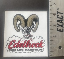 * VTG * Edelbrock RAM LOG MANIFOLDS - decal/sticker picture