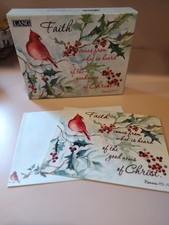 Lang ~ Cardinal and Berries Boxed Christmas Cards by Susan Winget Religious NEW picture