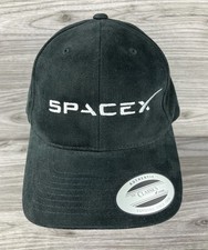 SpaceX Logo Black Cap Adjustable Embroidered Space X Strapback Collectible picture