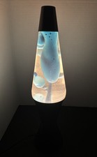 ✨Vintage Lava Lite Lava Lamp - Midnight Series #8417 - Teal Wax, Clear Liq ✨ picture