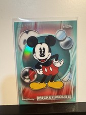 Topps 2026 Topps Chrome Disney 100 Mickey Mouse #50 Aqua Refractor Card  /199 picture