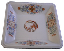 Antique 17thC Japanese Porcelain Arita Kakiemon Design Square Bowl Dish Japan picture