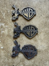 Vintage 1990s Warner Bros Family Entertainment Bugs Bunny Metal Emblems Lot 3 picture