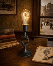 Antique Helen Car Lamp Table Lamp Buffalo NY Edison Bulb Auto Lamp RARE HTF picture