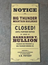 Walt Disney World Magic Kingdom, Big Thunder Mountain Railroad prop sign picture