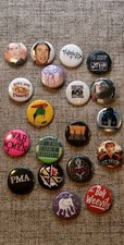 Vintage Punk Goth Band Pinback Button Lot Sisters of Mercy Thrice Cure 90s 2000s picture