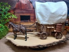 OOAK Handmade Western Americana Covered Wagon Decor Model Display picture