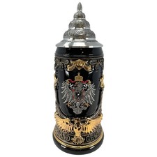 German State Crests with Golden Eagle Handle LE Beer Stein .75 L Made in Germany picture