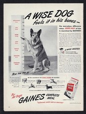 1947 GAINES DOG FOOD Ad 