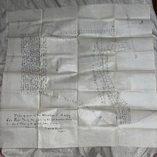 Antique 1877 Sketch of Windham Manufacturing Company Pond & Dam Plan + Documents picture
