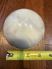 Polished Gray & White Banded Agate Sphere Ball w/ Druzy Geode Cavity picture