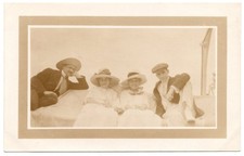 RPPC of a Group of Friends all Wearing Cool Hats picture