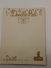Vintage 70s The Driskill Austin Texas Doodle Pad Notepad Paper 14 Sheets picture