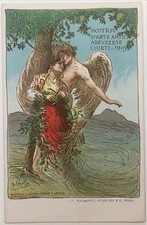 CHIETI ANTIQUE ABRUZZO ART EXHIBITION 1905 POSTCARD ILLUSTRATOR B. CASCELLA picture