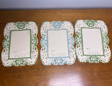 Antique French 1er Avril Paper Lace Cards Lot 3 Victorian April Fools picture