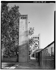 Sacramento River Bridge Sacramento CA 1935 Pylon Sacramento Northern Railway picture