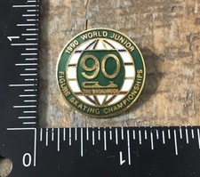 Vintage 1990 World Junior Figure Skating Championships Broadmoor Lapel Hat Pin picture