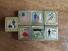 7 Vintage BOY SCOUT SKILL 1970s AWARDS BSA Uniform Belt Loop Badge Camp Camping  picture