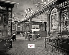 RMS TITANIC FIRST CLASS LOUNGE, BEAUTIFUL REPRINT PHOTOGRAPH picture