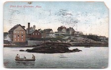 VTG 1909 Black Rock Gloucester MA Tarr & Wonson Copper Paint Factory Postcard picture