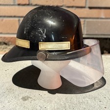 Vintage Cairns Firefighter Helmet 1983 US Gov Contract Flip Shield Named picture