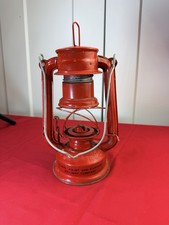 Vtg Globe Brand No 303 Red Hurricane Lantern Elgin Joliet and Eastern Railway Co picture