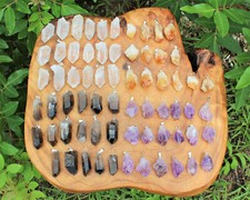 Crystal Point Pendants with Bail: Amethyst, Clear Quartz, Citrine & Smoky Quartz picture