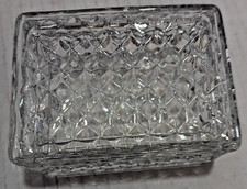 Antique Fostoria American Crystal Cigarette Box and Cover picture
