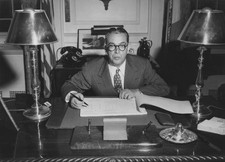 New York City Mayor William ODwyer desk New York City April 1948- Old Photo picture