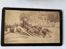 1880s William Henry Jackson, Ouray Colorado Cabinet Card. Famous Mining Town picture