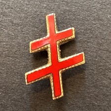 Vintage 14K Gold Scottish Rite 33rd Degree Masonic Inspector General Lapel Pin picture