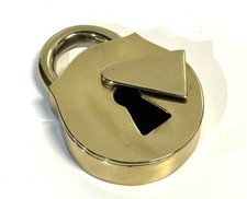 Vintage Solid Brass Virginia Metalcrafters Padlock Box picture