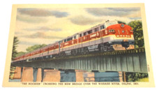 1950 MONON CHICAGO INDIANAPOLIS & LOUISVILLE COMPANY UNUSED HOOSIER POST CARD picture