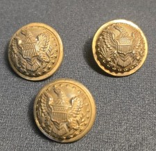 3 Vintage Civil War Extra Quality Coat Buttons picture