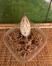 Antique German Mercury Glass Clown Head, C. 1920's picture