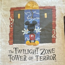 Vintage 1997 Disney World Twilight Zone Tower of Terror Mickey Mouse Shirt picture