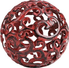 Home Decor Fancy Red Metal Decorative Sphere for Living Room, Kitchen, Office picture