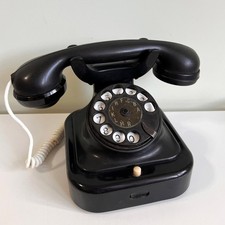 Antique Siemens W28 Table Telephone Bakelite Rotary Phone Czech Industrial Decor picture
