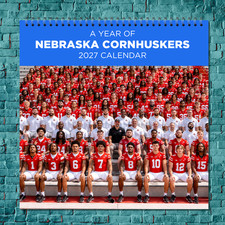 Nebraska Cornhuskers 2027 Wall Calendar 12 Month Celebrity Photo Fan Collectible picture