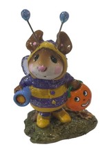 WEE FOREST FOLK BEE DAZZLED PURPLE GLITTER MINT Retired 2000 picture