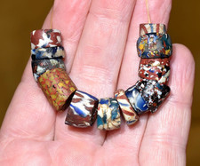 Antique African Krobo Tsakati Recycled Glass Bead Fragment Trade Beads Late 1800 picture