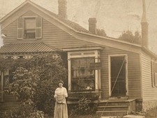 1908 Bay City, MI Millinery & Dressmaking Shop RPPC Real Photo Postcard Ad Signs picture