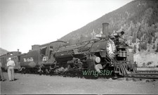 1953 Denver & Rio Grande Western D&RGW 473 Train RR NG Old Original Negatives picture