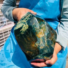 12.98 LB Natural Moss Agate Polished Freeform Green Landscape Mineral Specimen picture