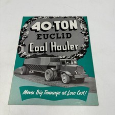 Vintage 1950's EUCLID 40 Ton Bottom Dump Truck Brochure Coal Hauler Heavy Duty picture